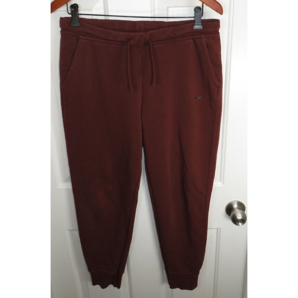Nike Mens Dri-FIT Fleece Tapered Joggers Burgundy CU5495-273 Size Medium